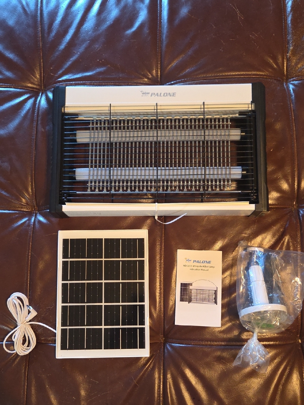PALONE Solar-Powered Bug Zapper in White and Black